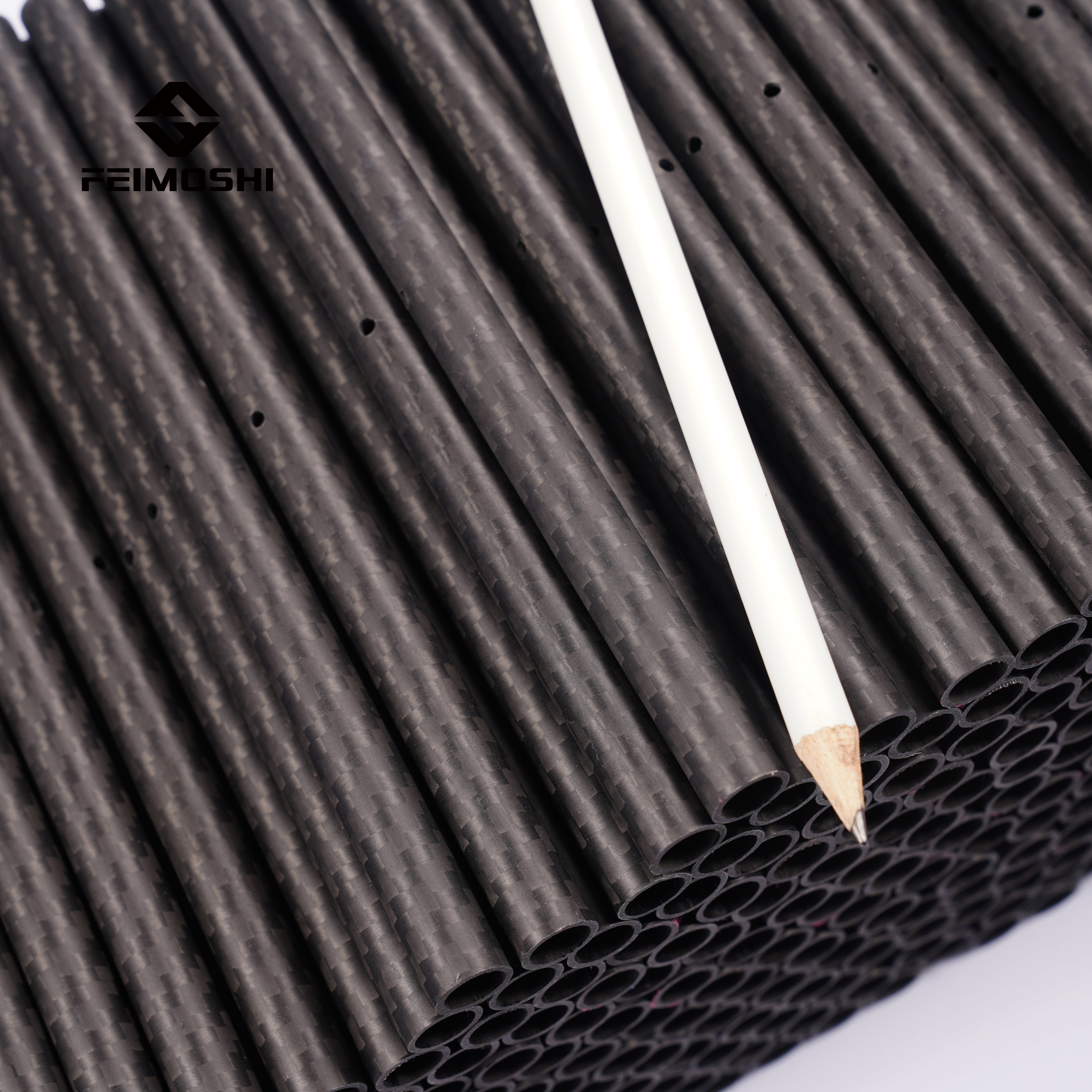 Chinese Professional Hexagon Carbon Fiber Tube - Roll-Wrapped 100% carbon fiber tube/boom/pipe 6mm-150mm diameter – Feimoshi