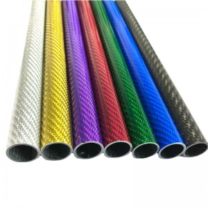 2021 Good Quality Drill Carbon Tube - Twill Glossy Finish Multi-Colored Carbon Fiber Tubes  – Feimoshi