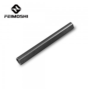 Shaped carbon fiber tube with 3k surface