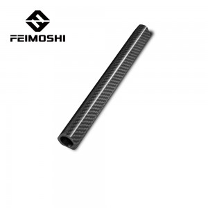 Shaped carbon fiber tube with 3k surface