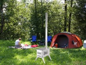 Wall Tent Mini Wood Stove With Folding Legs