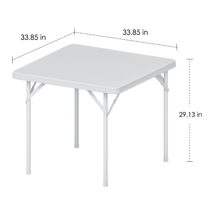 34inch Folding Card Table, Heavy Duty Utility Game Table for Picnic, Puzzle