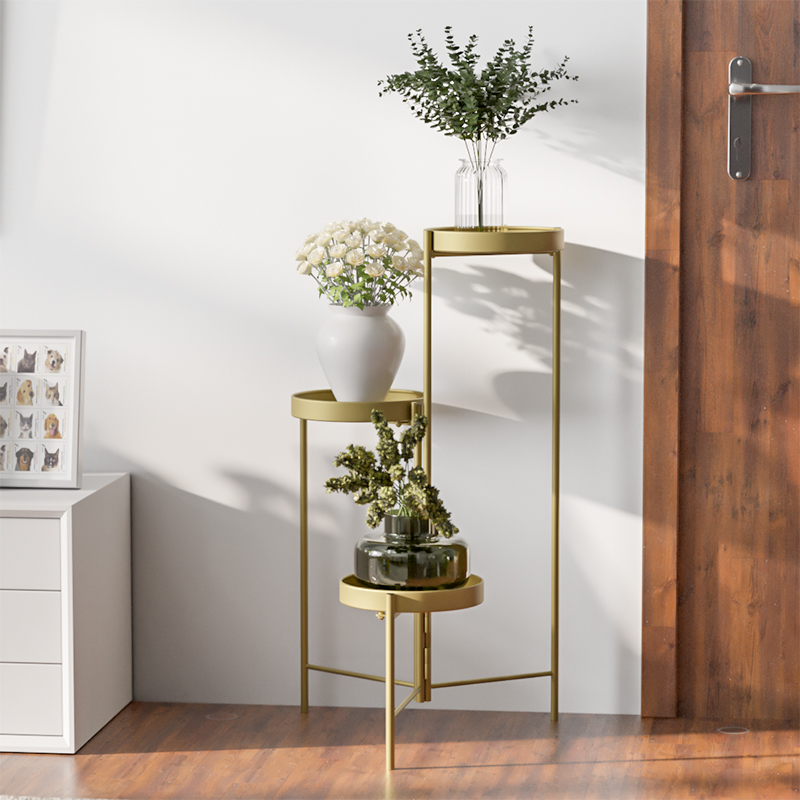 BenBest Plant Stand, 3&4 Tier Metal Flower for Patio Garden, Living Room and Corner Balcony