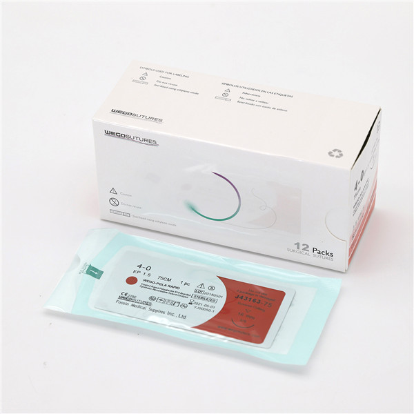 Sterile Multifilament Fast Absoroable Polyglactin 910 Sutures With or Without Needle WEGO-RPGLA