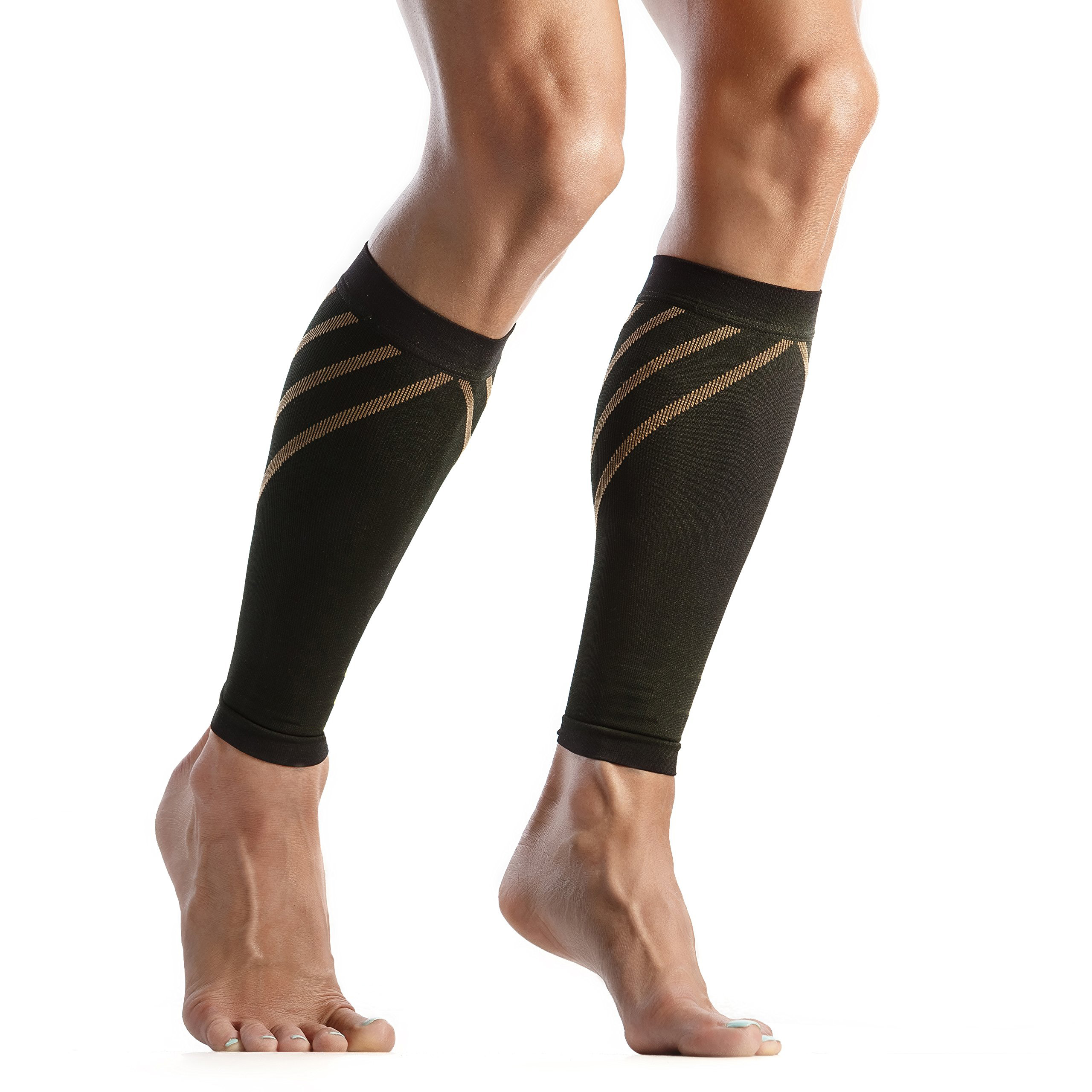 Compression Calf Sleeve – Copper-Infused High-Performance Design, Promotes Proper Blood Flow, Offers Superior Compression and Support for All Lifestyles – Pair Featured Image