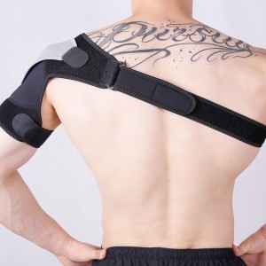 Shoulder Support Neoprene Adjustable Stretch Strap Brace Support Medical Posture Compression Shoulder Pad Black