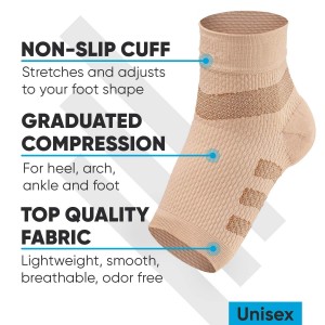 Ankle Brace Compression Support Sleeve for Injury Recovery, Joint Pain and More. Plantar Fasciitis Relief Socks with Arch Support