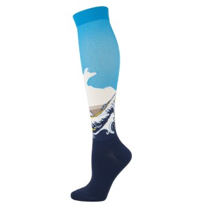 Compression Socks Colorful Patterned Knee High Stockings