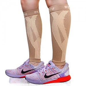 Calf Compression Sleeves for Men Women. Shin Splints, Varicose Vein Treatment for Legs & Pain Relief. Calf Braces, Splints & Supports. Best Wide leg compression sleeve for Running