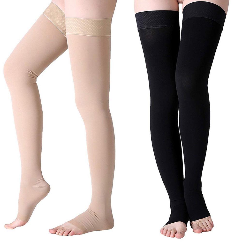 Thigh High Compression Stocking 23-32-mmHg Support medical Socks Open Toe Featured Image