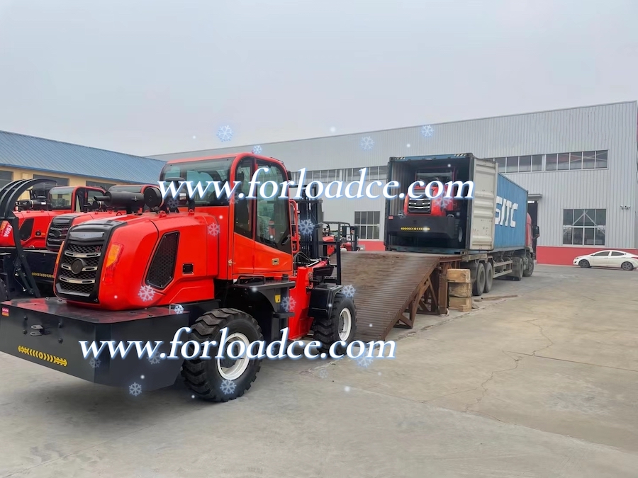 3.5tons diesel forklift, 4WD all rough terrain forklift with YUNNEI engine delivery