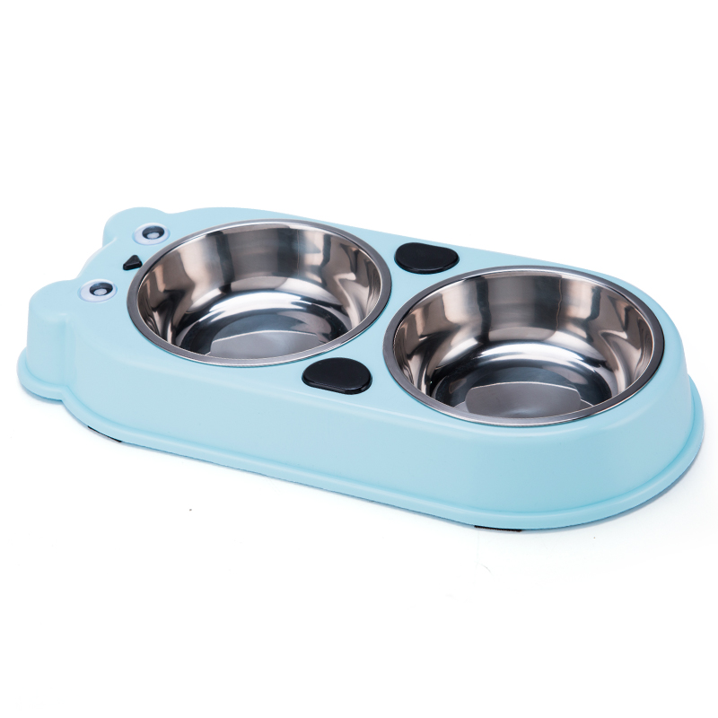 Factory wholesale Dog Shedding Tool - Lovely Design Cute Bear Double Stainless Steel Dog Cat Bowls – Forrui