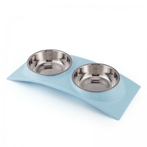 Wholesale High Quality 2 in 1 Dog Bowls Double Pet Bowls