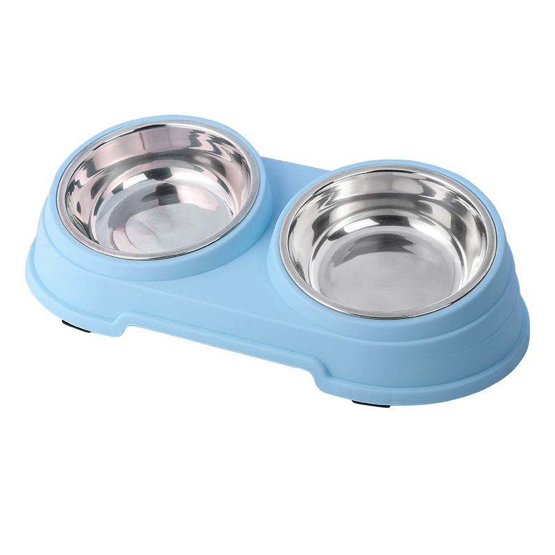 Wholesale Discount Dog Chew Toy - Double Slanted Stainless Steel Pet Bowls Dog Feeder – Forrui