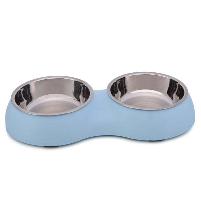 Manufacturer of Dog Deshedding Gloves - Colorful Stainless Steel Dog Pet Bowls Double Bowls Dog Feeder – Forrui