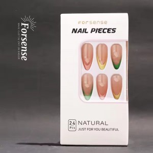 custom reflective glitter stiletto press on nails almond shape short stick on nails daisy floral acrylic fake nails wholesale