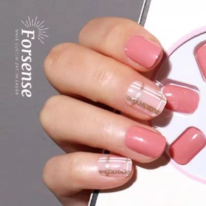 OEM Natural Reusable Press on Nails Short Square Wearing Fake Nails with Designs Stick on Artificial Nails Manufacturer in China