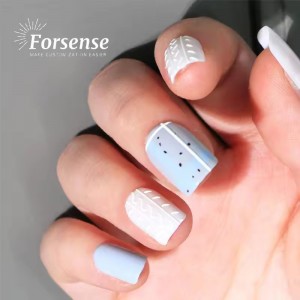 New 2023 Designer Press on Nails Short Square Fake Nails Avec Designs Trendy Wearable Fale Nails Pre Glued Fakenails Faux Ongles
