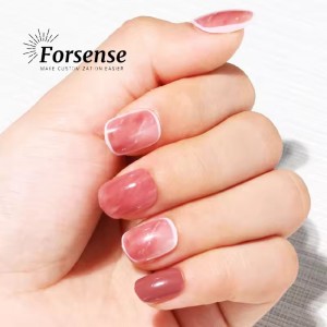 Private Label Best Quality Glossy Marble Press on Nails Black Fake Nails Short Squoval Stick on False Nails Acrylic Wholesale