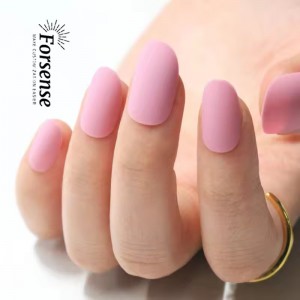 hot pink press on nails matt fake nails frosted short oval false nails 24 abs private label artificial fingernails wholesale