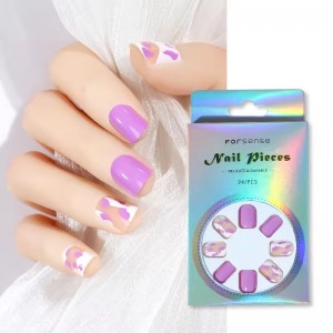 Bulk Wholesale Premium Short Square Press on Nails Thick Fake Nails High Quality Oem Fitted Artificial Finger False Nail Art Set