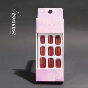 Solid Color Faux Ongles Press on Nails Short Round Recycled Plastic Glue on Nails Stick on Fake Nails False Custom Design
