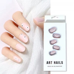 floral pink press on nails medium length oval natural fake nails custom presson nails wholesale vendor private label fakenails