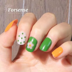 Wholesale Dots Floral Assorted Press on Nails Square Short False Fake Nail Girls Artificial Nails for Girls Faux Ongles En Gros
