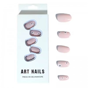 floral pink press on nails medium length oval natural fake nails custom presson nails wholesale vendor private label fakenails