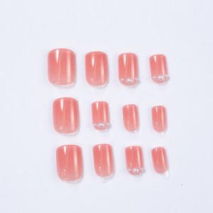 Hot Red Short Full Cover PureFit Stick on Nails 24Pcs Reusable False Nails for Woman at Home 12 Sizes