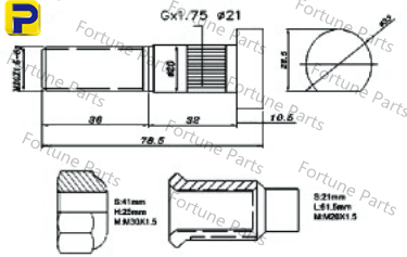 Truck Wheel Studs, Bolts & Nuts – truck Screw，Loboy Rear bolt FP-073