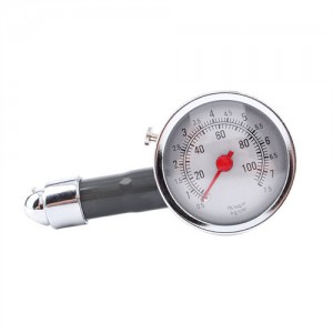 FTTG22 Tire Pressure Reader Accurate Mechanical Air Gauge Chrome Plated