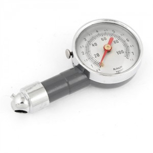 FTTG22 Tire Pressure Reader Accurate Mechanical Air Gauge Chrome Plated