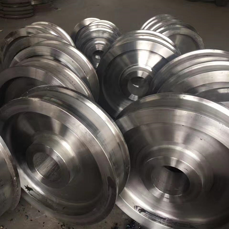 Steel rail wheels forging