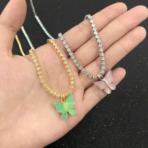 FOXI  jewelry necklace diamond necklace necklace butterfly
