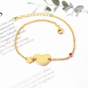 FOXI in stock silver gold plated valentine’s dayl adjustable bracelet