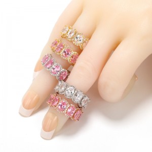 FOXI jewelry vendor women Zircon Ring Set Women Brilliant Shiny Stone Luxury Wedding Anniversary Ring