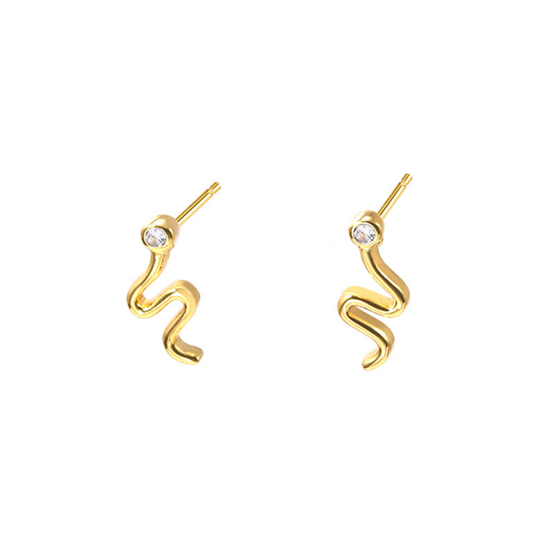 New Fashion Design for Sterling Silver Hoop Earrings - Foxi jewelry  korean stud earrings gold plated earrings for women 2021 popular snake earrings – Foxi