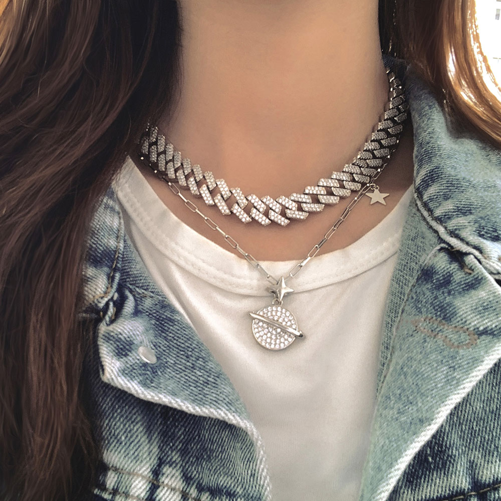 Hot New Products Tennis Chain Necklace - FOXI fashion earthdesign style pendant necklace for women diamond pendant – Foxi