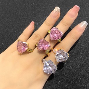 factory low price China Charming White Gold Diamond Jewelry Engagement Wedding Ring