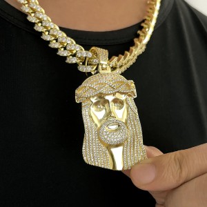 Cross Jesus 10k 14k 18k gold 925 sterling silver moissanite pendant hip hop men necklaces fashion style pendant necklaces