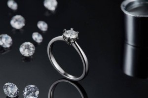 FOXI Engagement ring eternity ring 1.0 ct moissanite ring VVS D for women