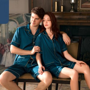 Hot New Products Sexy Silk Sleepwear - Youhottest Couple Pajamas Summer 2021 Ice Silk Modal Same Style – Youhottest