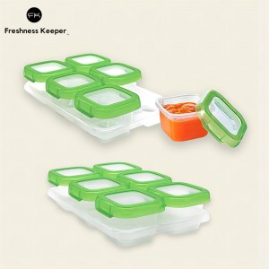 Baby Blocks Food Freezer Storage Containers with Tray