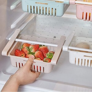 Intrekbare uittrekbare koelkastlade-organizer 4-pack koelkastplankhouder opbergdoos