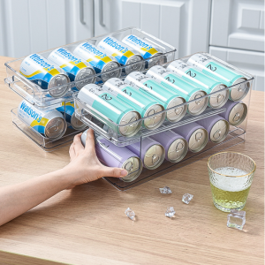 2-շերտ Automatic Rolling Beverage Soda Can Dispenser Storage box