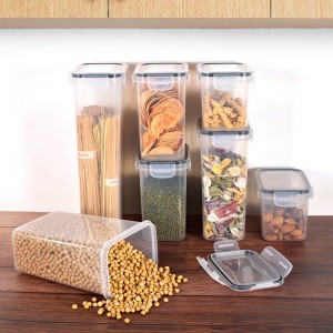 Õhukindlad BPA-vabad plastikust kuivtoidukanistrid köögisahvri korraldamiseks ja toiduainete säilitamiseks