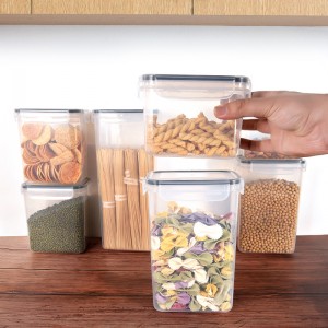 Ilmatiiviit BPA-vapaat muoviset kuivaruokasäiliöt keittiön ruokakomeroin ja elintarvikkeiden säilytykseen