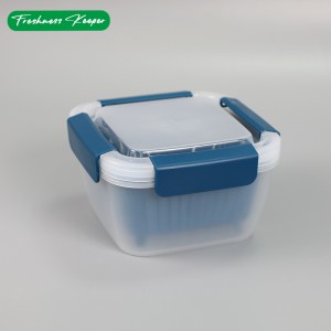 Без BPA 1,1 л пластмасова кутия със сини горски плодове с гевгир и подвижна дренажна кошница