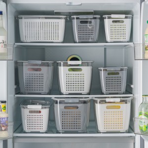 3-pack vershoudcontainers voor koelkastsla, bessensalade, koolbewaarder
